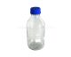 Fles, laboratorium, 1ltr, GL45, incl. blauwe dop en gietring