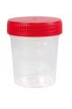 Beker, 125ml incl. schroefdop rood, individueel verpakt, gammasteriel, VE= 200