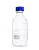 Laboratoriumfles, 1.000ml, GL45, DURAN glas, incl. blauwe dop en gietring